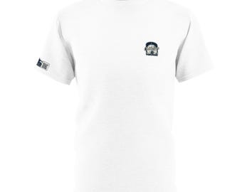 Vintage T-shirt met camperpatch | T-shirt met borstlogo, label op mouw