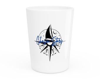 Borrelglas windroos zeilboot | Nautical Stars Moon Design
