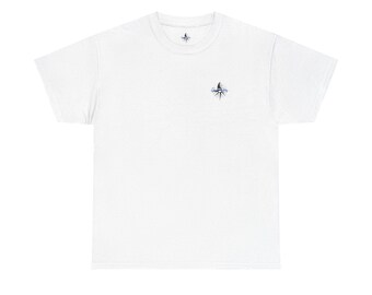 T-shirt zeilboot kompas | Zeevaartshirt met print tot 'See You Where the Wind Takes Us'