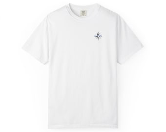 T-shirt met kompas zeilboot | Tot ziens waar de wind ons heen voert