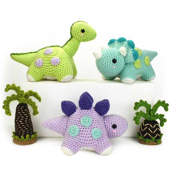 Dotty Dinosaurier - Tracy, Stig und Dorcas, Amigurumi Häkelanleitung