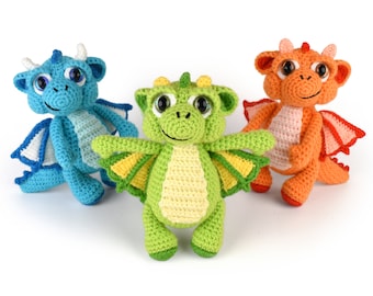 Crochet Pattern - Baby Dragons - Amigurumi
