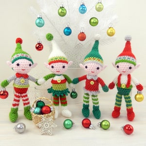 Christmas Elf Quartet Amigurumi Crochet Pattern image 2