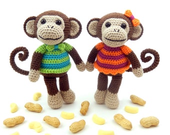 Mavis and Marvin Monkey - Amigurumi Crochet Pattern