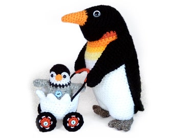 Papa Penguin and Pierre Baby Pierre - Amigurumi Crochet Pattern