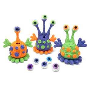 Crochet Pattern - Spotty, Dotty and Lotty Monsters - Amigurumi