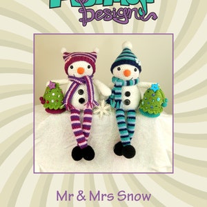 Mr & Mrs Snow with Christmas Tree Gift Bag Amigurumi Crochet Pattern image 7