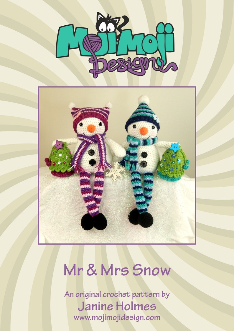 Mr & Mrs Snow with Christmas Tree Gift Bag Amigurumi Crochet Pattern image 7