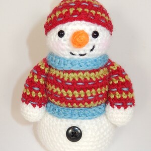 Frosty, Freezy and Fred Snowman Amigurumi Crochet Pattern image 5