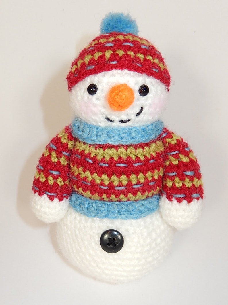 Frosty, Freezy and Fred Snowman Amigurumi Crochet Pattern image 5