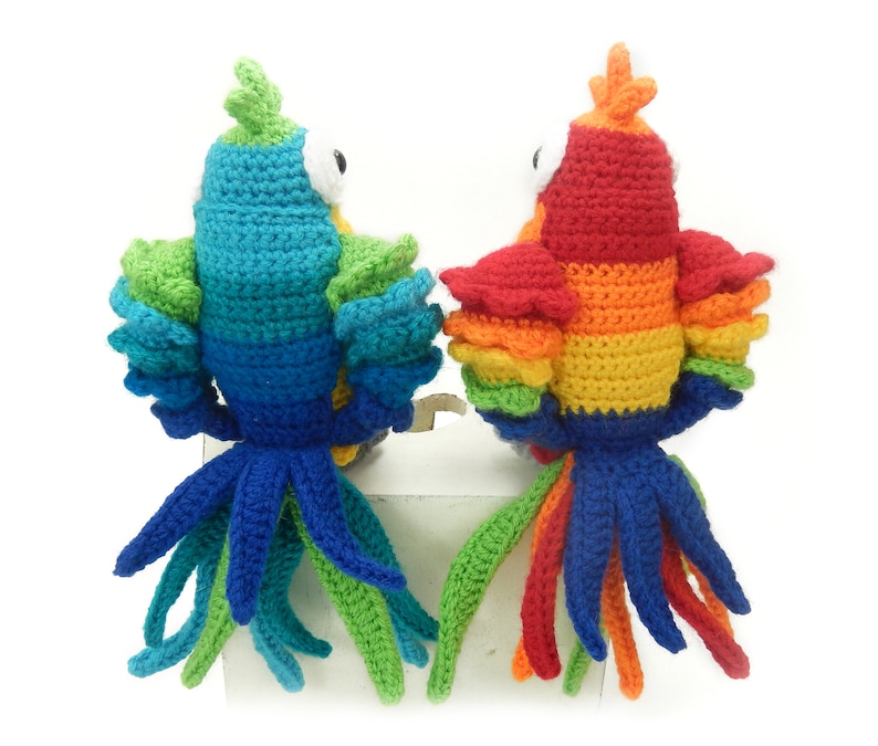 Paulo and Paula Parrot Amigurumi Crochet Pattern image 2