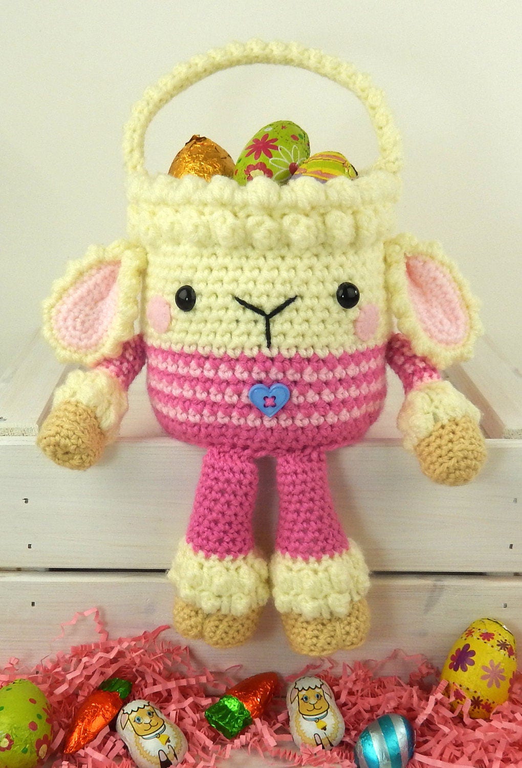 Rabbit and Lamb Easter Baskets Amigurumi Crochet Pattern Etsy Canada