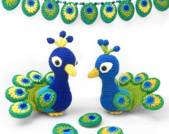 Patrón de Ganchillo - Paksha el Pavo Real - Amigurumi