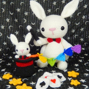 The Great Marvello and Little Marvin, Magician Rabbits Amigurumi Crochet Pattern image 3