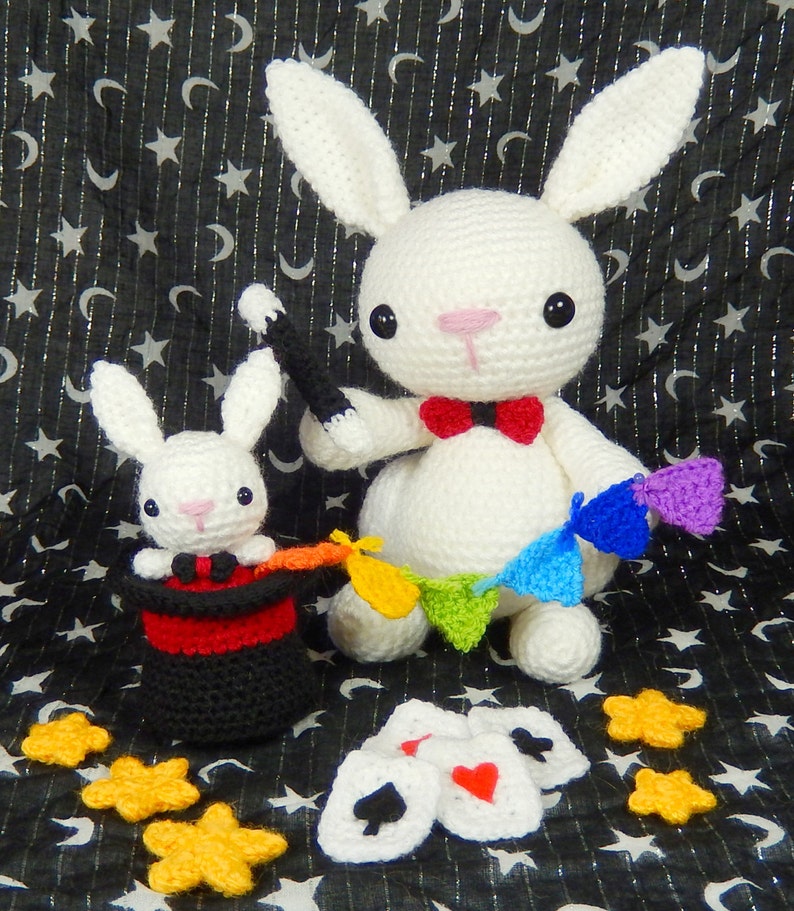 The Great Marvello and Little Marvin, Magician Rabbits Amigurumi Crochet Pattern image 3