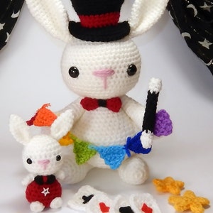 The Great Marvello and Little Marvin, Magician Rabbits Amigurumi Crochet Pattern image 2