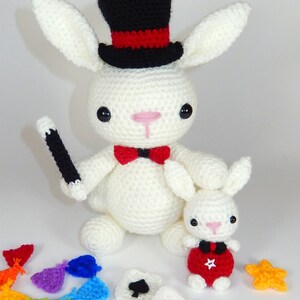 The Great Marvello and Little Marvin, Magician Rabbits Amigurumi Crochet Pattern image 4