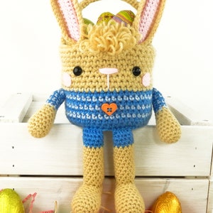 Rabbit and Lamb Easter Baskets Amigurumi Crochet Pattern image 5