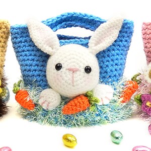 Easter Treat Bags, Bunny, Chick and Lamb Amigurumi Crochet Pattern image 5