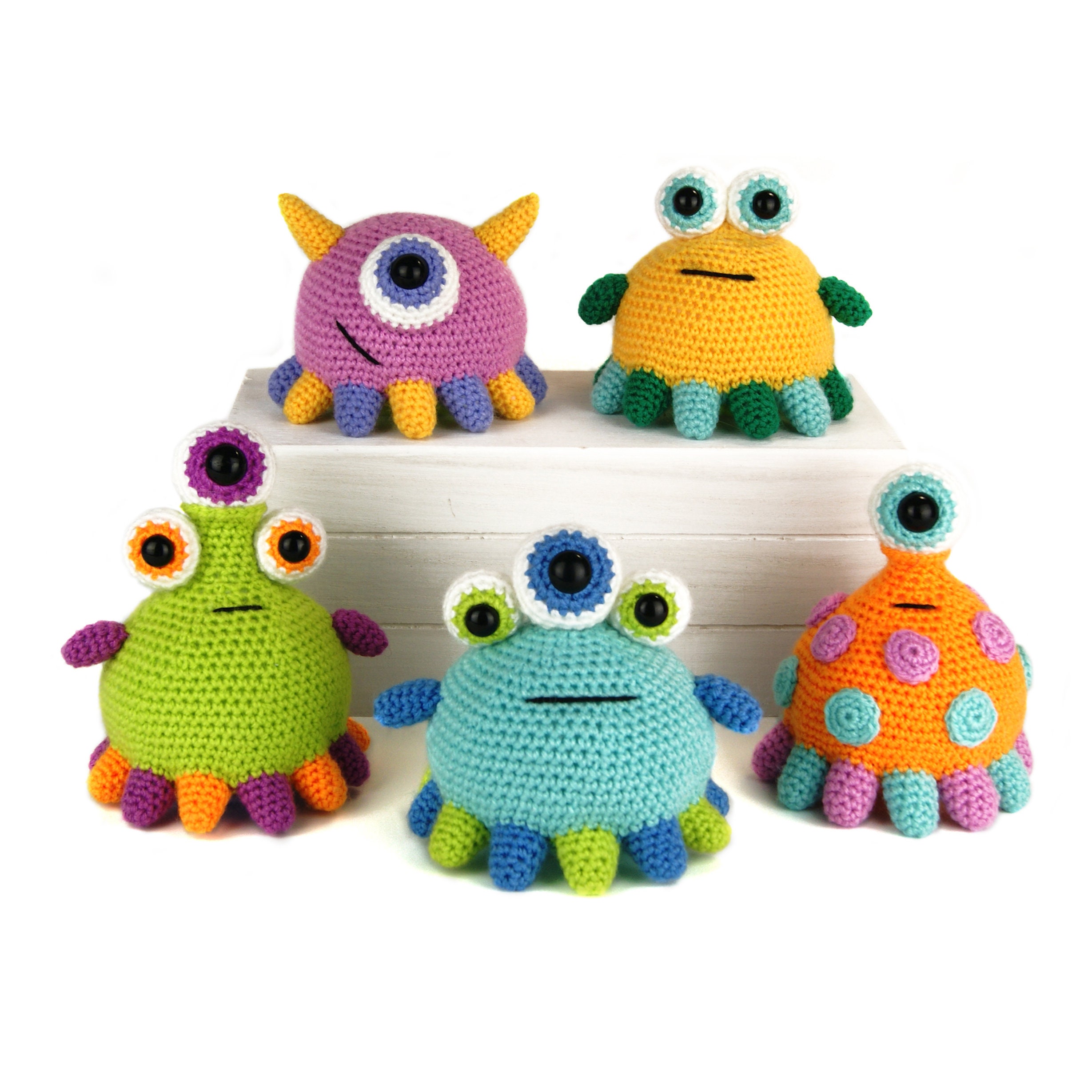 5 Little Monsters: Crochet Backpack Buddies- Bear and Koala