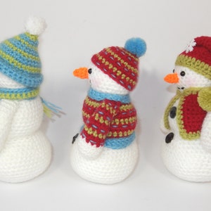 Frosty, Freezy and Fred Snowman Amigurumi Crochet Pattern image 6