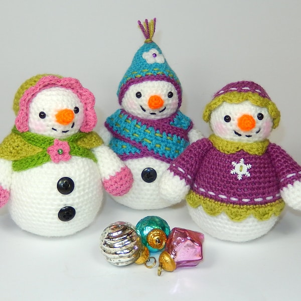 Flurry, Florrie and Flora Snowladies- Amigurumi Crochet Pattern