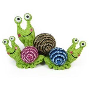 Shelley the Snail and Family - Amigurumi Crochet Pattern