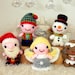 Minimals - Itsy Bitsy Christmas Dolls, Angel, Elf, Santa, Snowman, Gingerbread Man - Amigurumi Crochet Pattern 