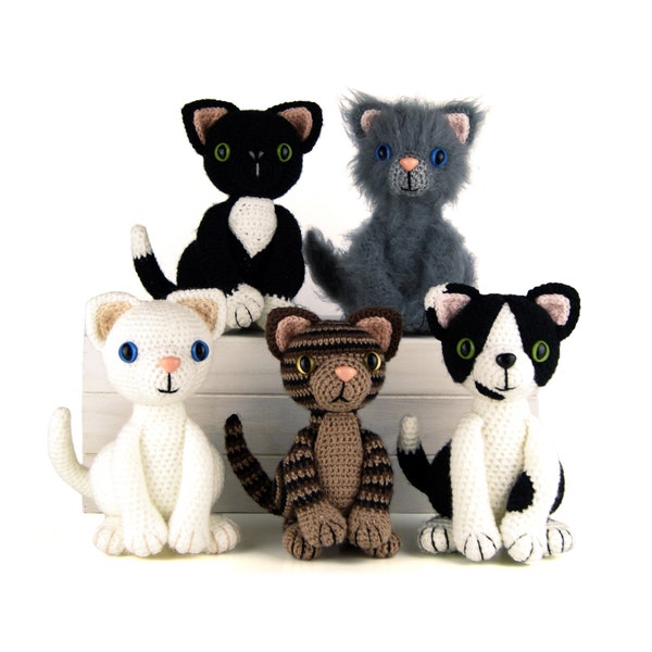 Patron au crochet - Un nid de chats - Amigurumi
