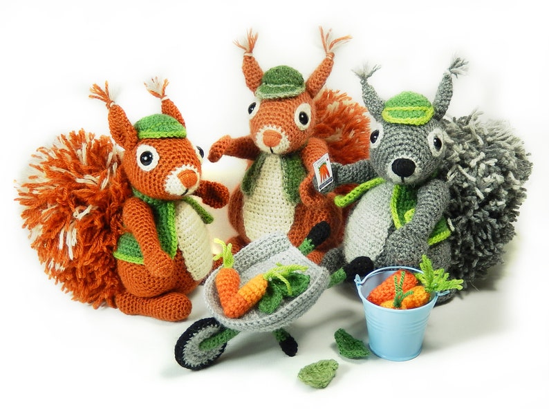 Cyril the Squirrel, Head Gardener Amigurumi Crochet Pattern image 3