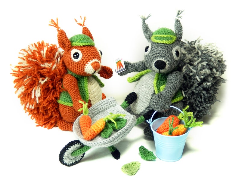 Cyril the Squirrel, Head Gardener Amigurumi Crochet Pattern image 2