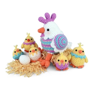 Crochet Pattern - Spring Chicken Family - Amigurumi
