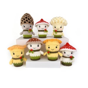 Crochet Pattern - Mischievous Mushrooms - Amigurumi
