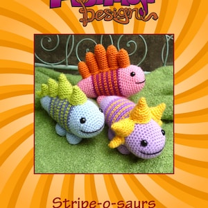 Stripe-o-saurs Amigurumi Dinosaur Crochet Pattern image 6