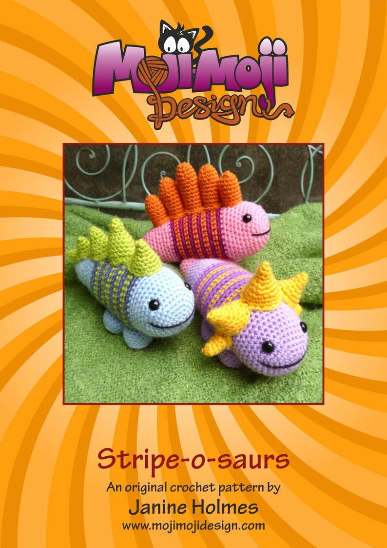 Stripe-o-saurs Amigurumi Dinosaur Crochet Pattern image 6