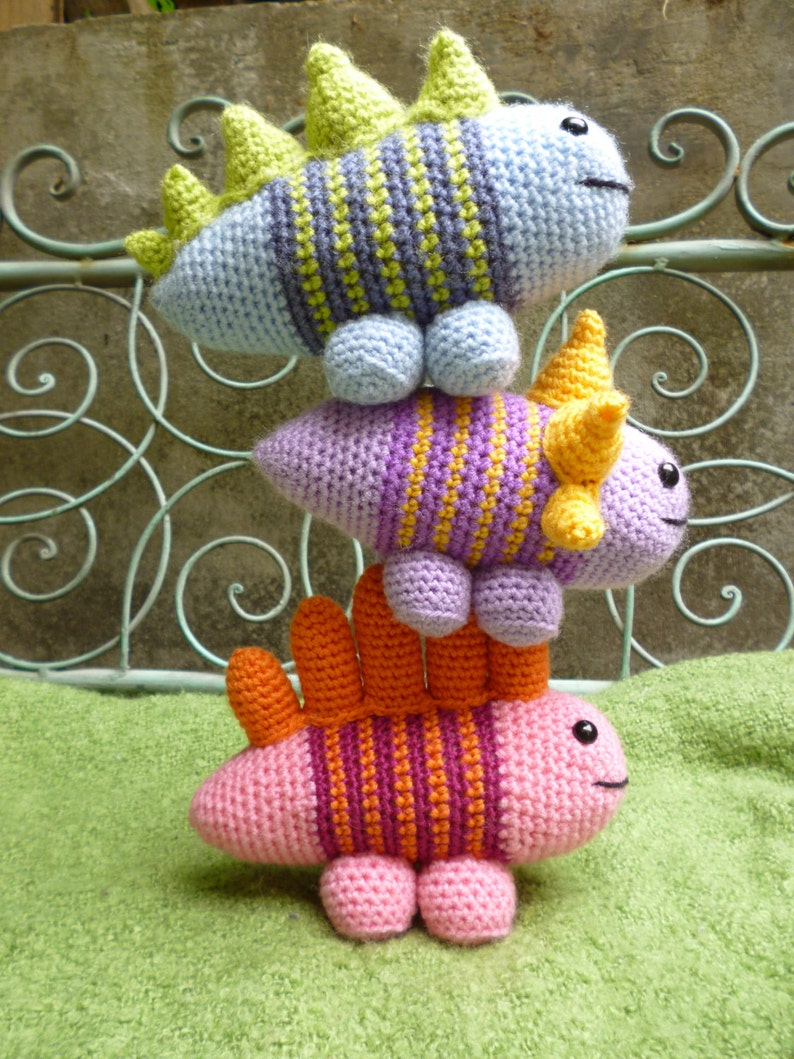 Stripe-o-saurs Amigurumi Dinosaur Crochet Pattern image 5