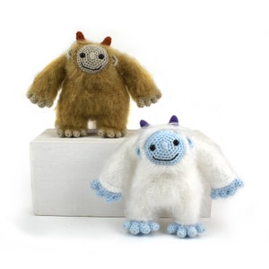 Crochet Pattern - Eustace the Yeti and Boris the Bigfoot - Amigurumi