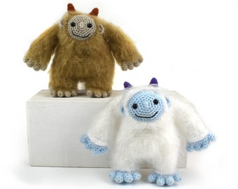 Crochet Pattern - Eustace the Yeti and Boris the Bigfoot - Amigurumi
