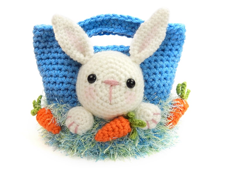 Easter Treat Bags, Bunny, Chick and Lamb Amigurumi Crochet Pattern image 2