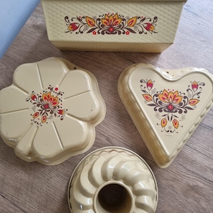 Teglie da forno vintage retrò anni '60 Kaiser Germania Ovest, stampo per pane e ciambella
