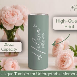 Custom Bridesmaid Proposal Tumbler, Bachelorette Party Tumblers Custom Bridal Bach Party Skinny Tumbler Bridesmaid Proposal Wedding Gift bild 5
