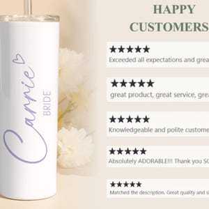 Custom Bridesmaid Proposal Tumbler, Bachelorette Party Tumblers Custom Bridal Bach Party Skinny Tumbler Bridesmaid Proposal Wedding Gift bild 8