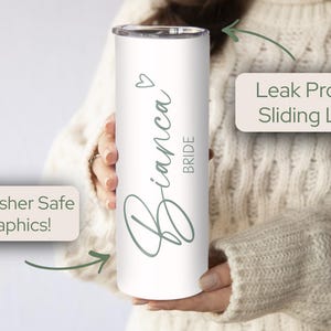 Custom Bridesmaid Proposal Tumbler, Bachelorette Party Tumblers Custom Bridal Bach Party Skinny Tumbler Bridesmaid Proposal Wedding Gift bild 6