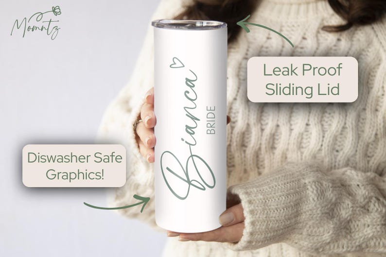 Custom Bridesmaid Proposal Tumbler, Bachelorette Party Tumblers Custom Bridal Bach Party Skinny Tumbler Bridesmaid Proposal Wedding Gift bild 6