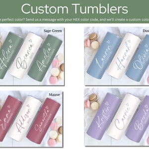 Custom Bridesmaid Proposal Tumbler, Bachelorette Party Tumblers Custom Bridal Bach Party Skinny Tumbler Bridesmaid Proposal Wedding Gift bild 2