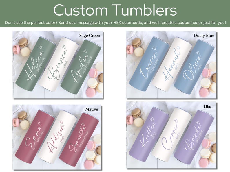 Custom Bridesmaid Proposal Tumbler, Bachelorette Party Tumblers Custom Bridal Bach Party Skinny Tumbler Bridesmaid Proposal Wedding Gift bild 2
