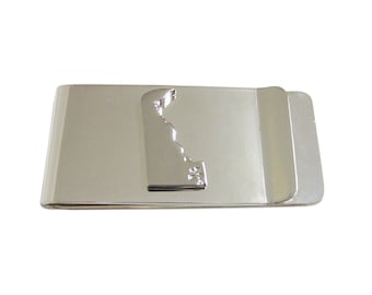 Delaware State Map Shape Business Card Holder