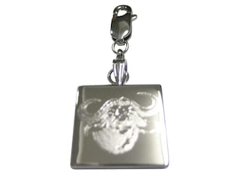 Silver Toned Etched Buffalo Pendants Necklace
