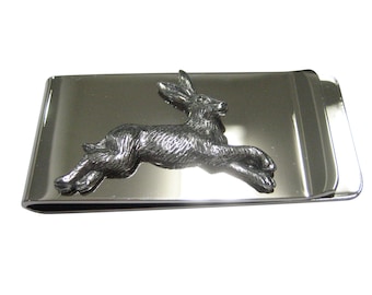 Leaping Hare Rabbit Money Clip