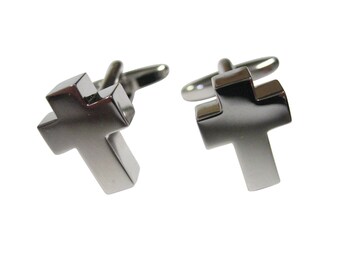 Saint Cross Cufflinks Blue Cross Cufff-links with Velvet Gift Box